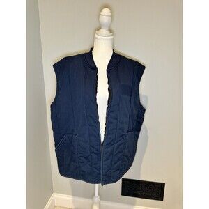 VINTAGE Red Kap Work Vest Men’s 2XL Adult Navy Blue Quilted Utility 90s Y2K